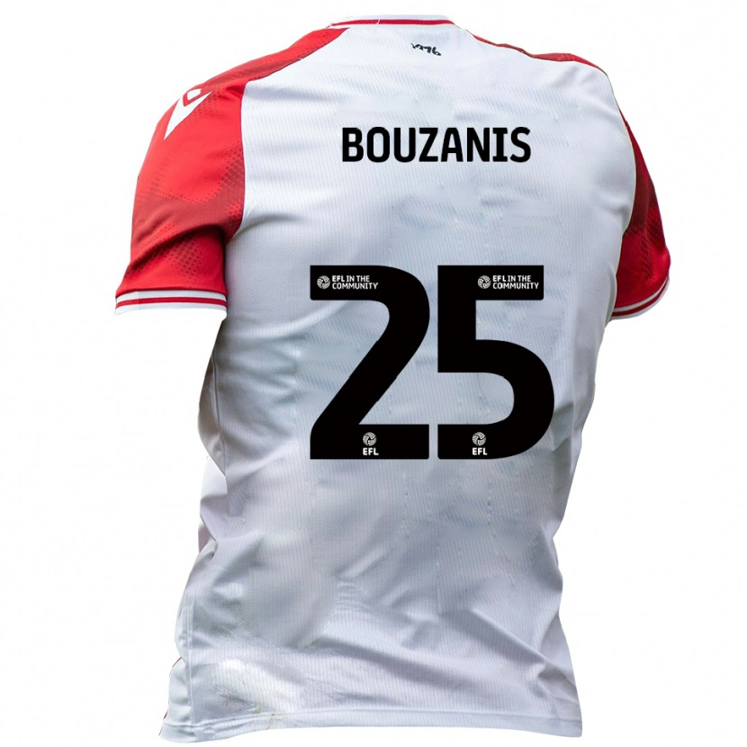 Danxen Women Dean Bouzanis #25 White Red Home Jersey 2025/26 T-Shirt