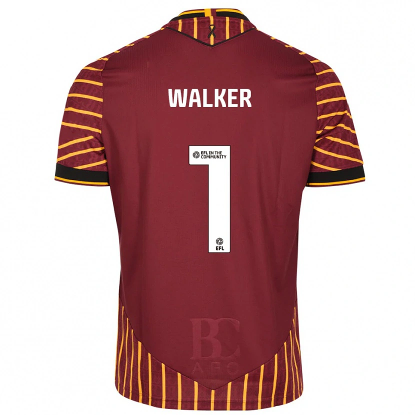 Danxen Women Sam Walker #1 Orange Burgundy Home Jersey 2025/26 T-Shirt