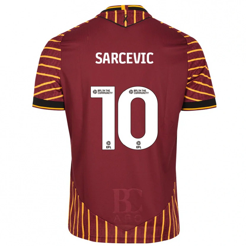 Danxen Women Antoni Sarcevic #10 Orange Burgundy Home Jersey 2025/26 T-Shirt