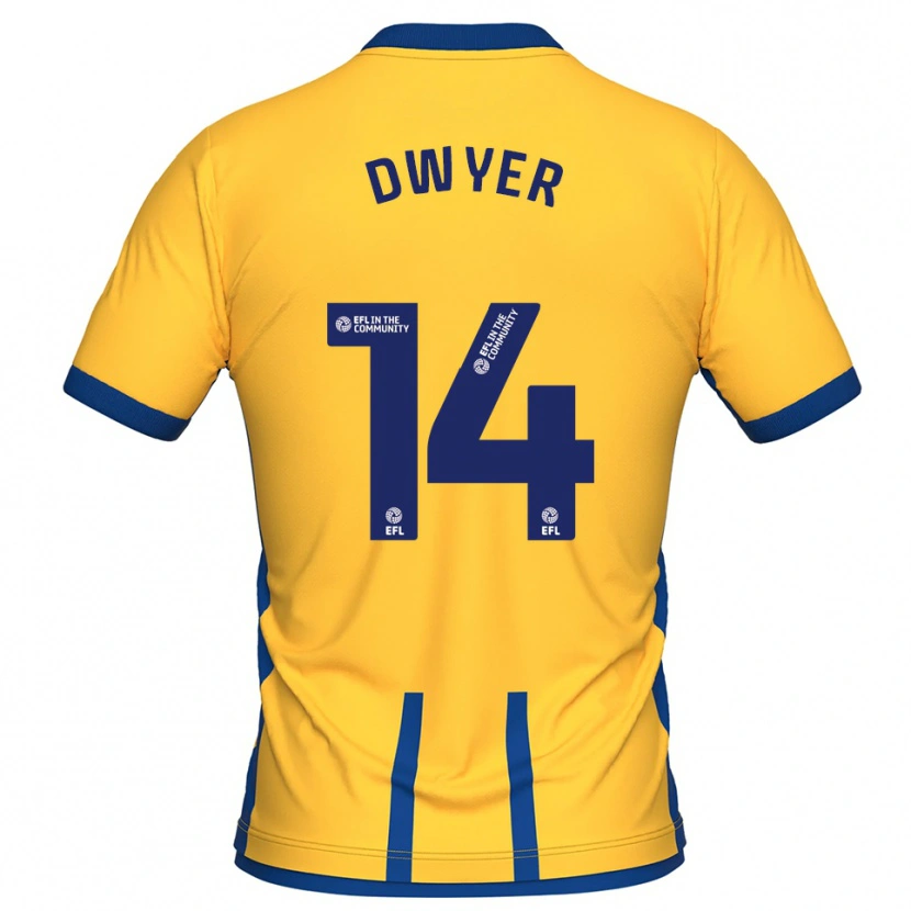 Danxen Women Dom Dwyer #14 Yellow Blue Home Jersey 2025/26 T-Shirt