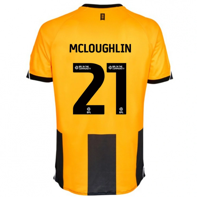 Danxen Women Shane Mcloughlin #21 Orange Black Home Jersey 2025/26 T-Shirt