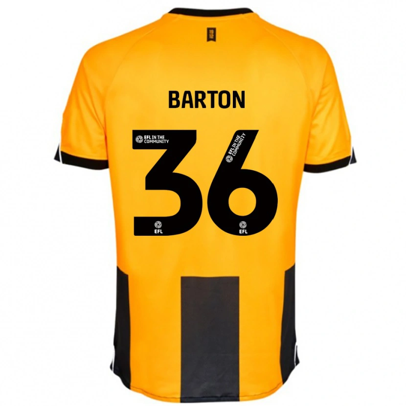 Danxen Women Dan Barton #36 Orange Black Home Jersey 2025/26 T-Shirt