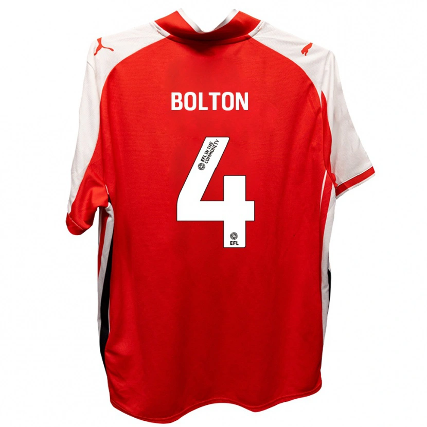 Danxen Women James Bolton #4 Red White Home Jersey 2025/26 T-Shirt