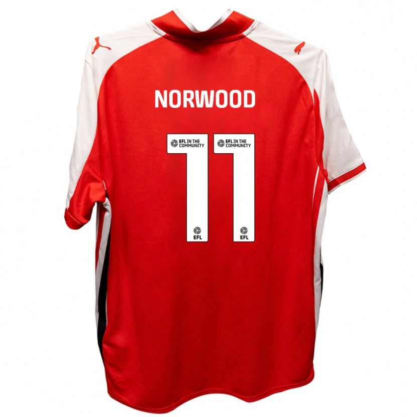 Danxen Women James Norwood #11 Red White Home Jersey 2025/26 T-Shirt