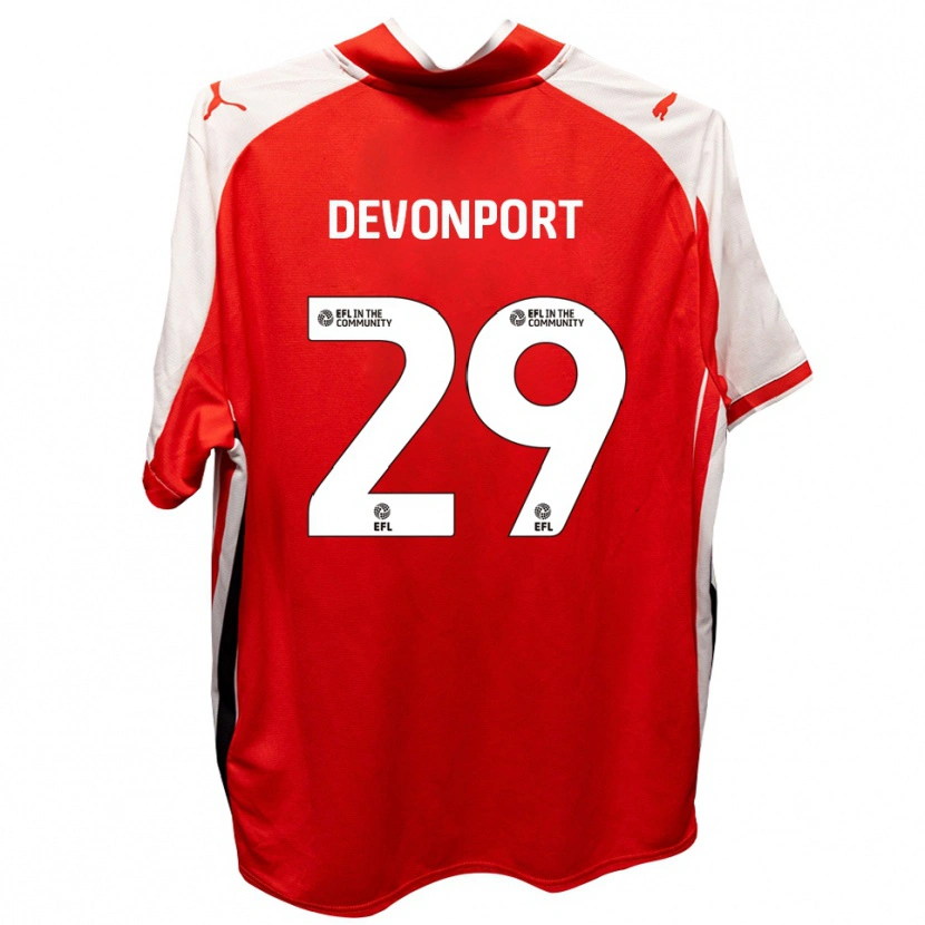Danxen Women Owen Devonport #29 Red White Home Jersey 2025/26 T-Shirt