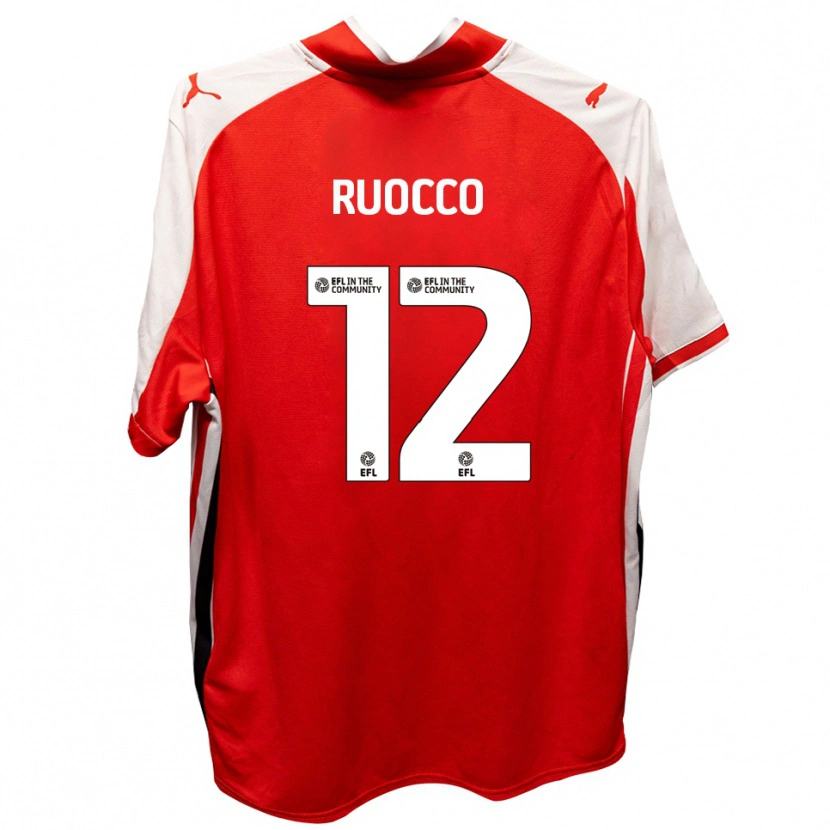 Danxen Women Alessio Ruocco #12 Red White Home Jersey 2025/26 T-Shirt
