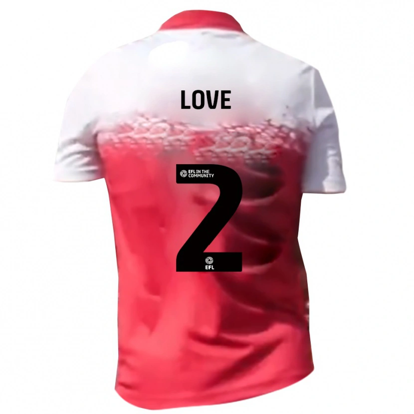 Danxen Women Donald Love #2 Red White Home Jersey 2025/26 T-Shirt