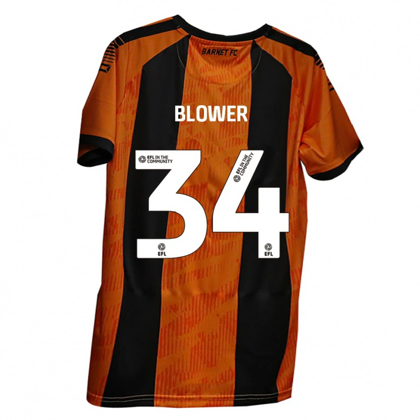Danxen Women Jack Blower #34 Orange Black Home Jersey 2025/26 T-Shirt