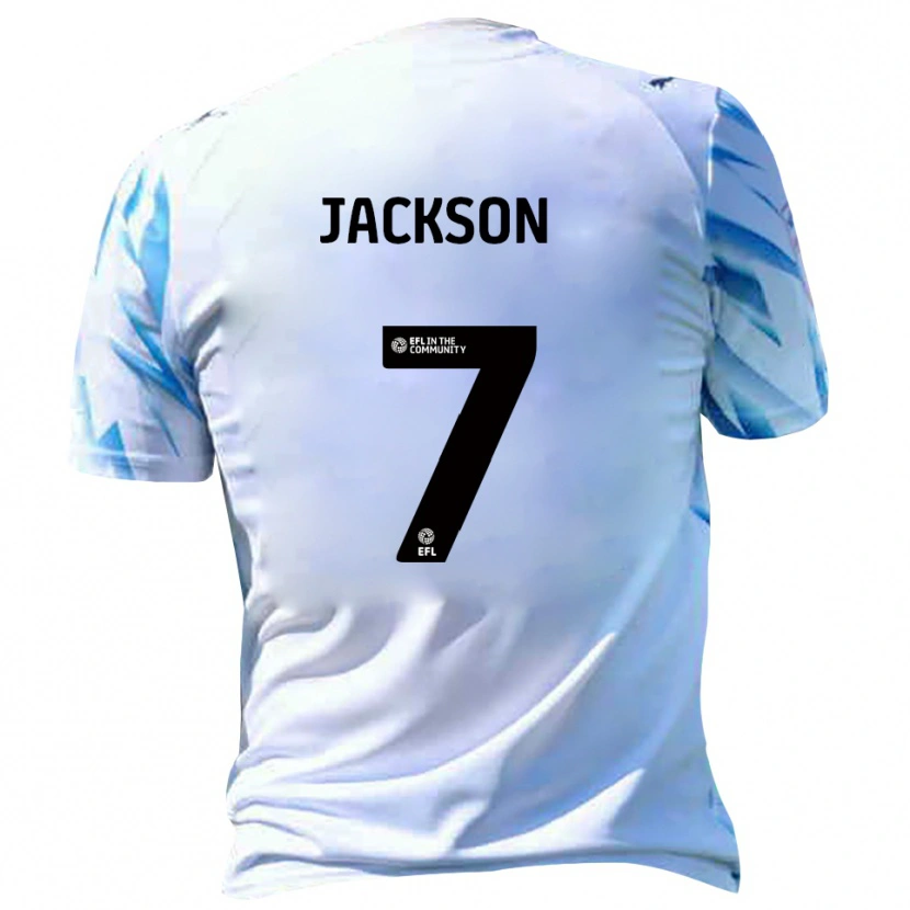 Danxen Women Ben Jackson #7 White Sky Blue Home Jersey 2025/26 T-Shirt