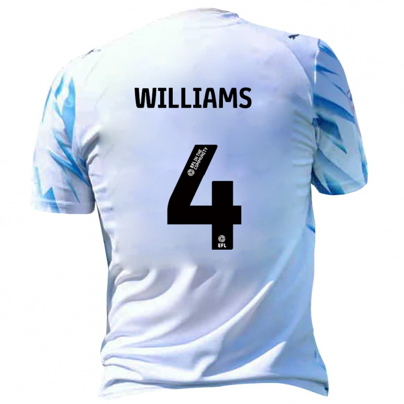 Danxen Women Mj Williams #4 White Sky Blue Home Jersey 2025/26 T-Shirt