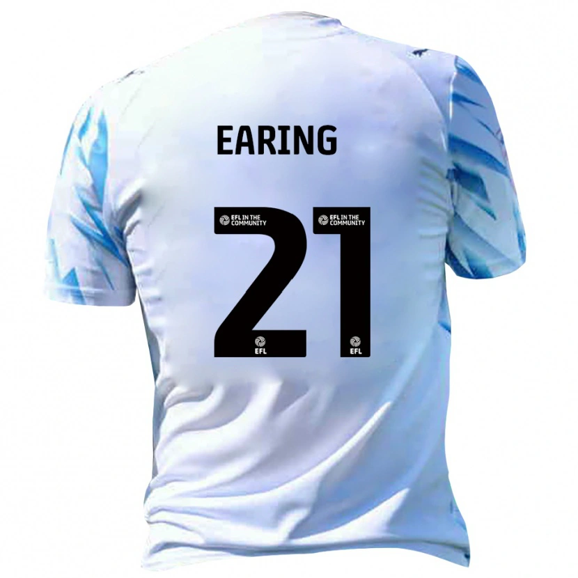 Danxen Women Jack Earing #21 White Sky Blue Home Jersey 2025/26 T-Shirt