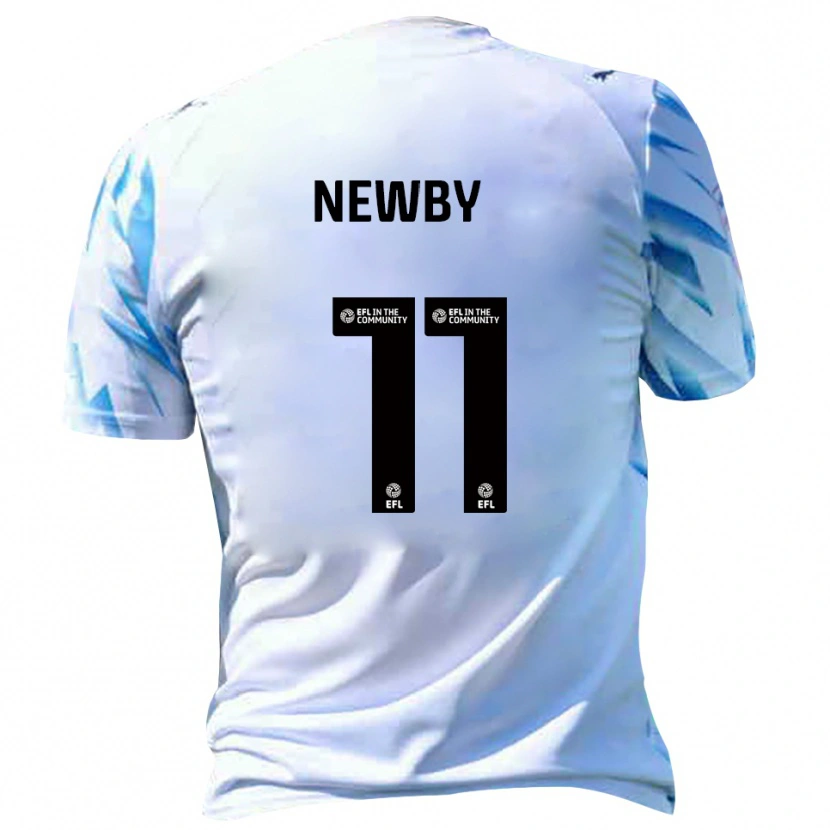 Danxen Women Elliot Newby #11 White Sky Blue Home Jersey 2025/26 T-Shirt