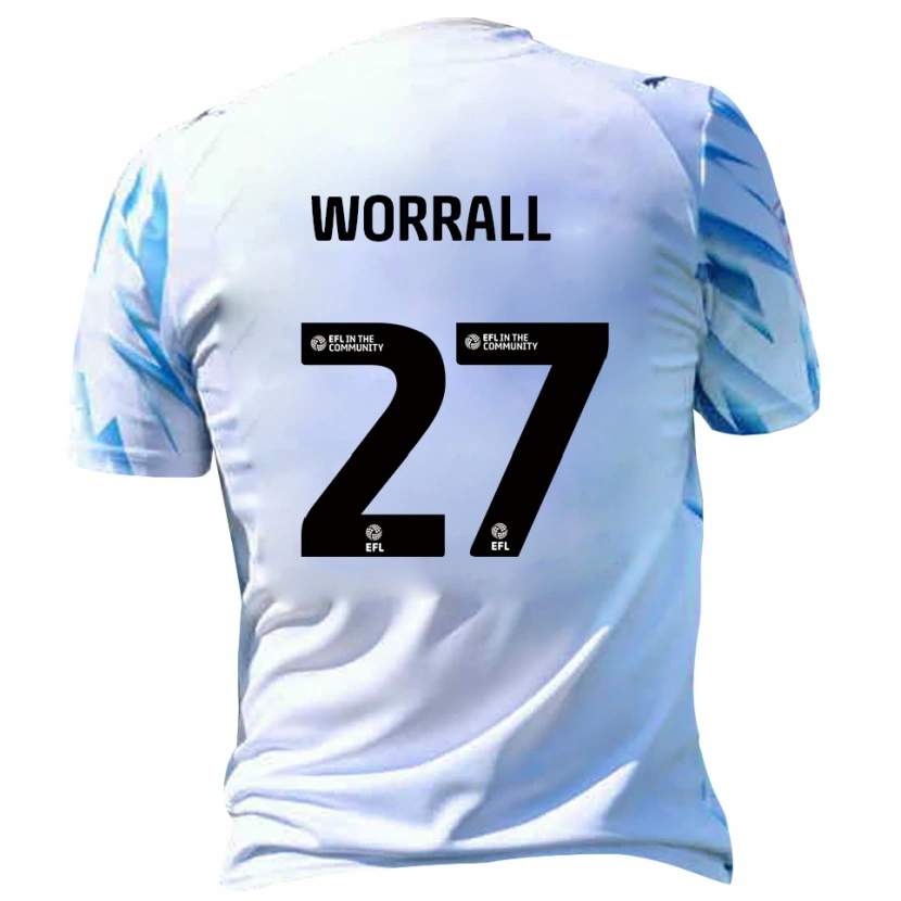 Danxen Women David Worrall #27 White Sky Blue Home Jersey 2025/26 T-Shirt
