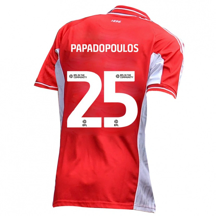 Danxen Women Antony Papadopoulos #25 Red White Home Jersey 2025/26 T-Shirt