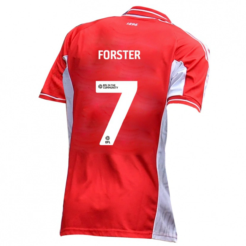 Danxen Women Harry Forster #7 Red White Home Jersey 2025/26 T-Shirt