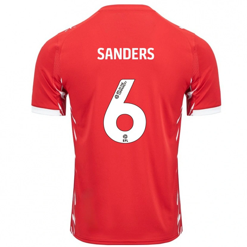 Danxen Women Max Sanders #6 Red White Home Jersey 2025/26 T-Shirt