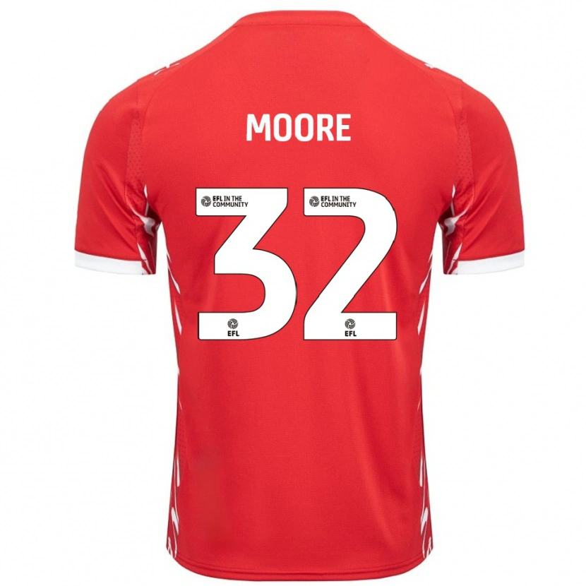 Danxen Women Luca Moore #32 Red White Home Jersey 2025/26 T-Shirt