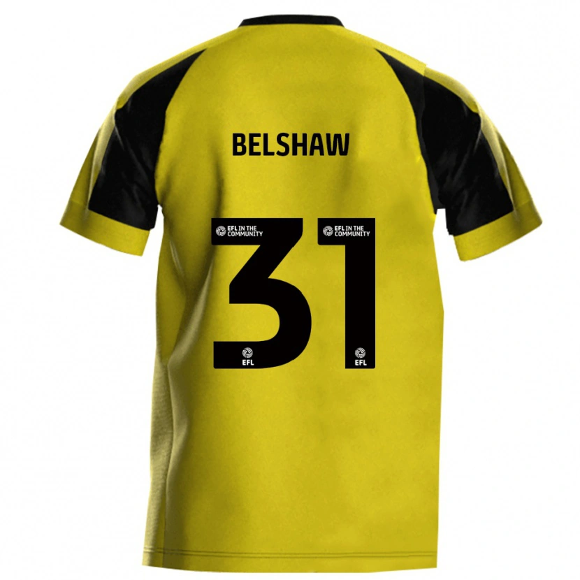 Danxen Women James Belshaw #31 Yellow Gray Home Jersey 2025/26 T-Shirt