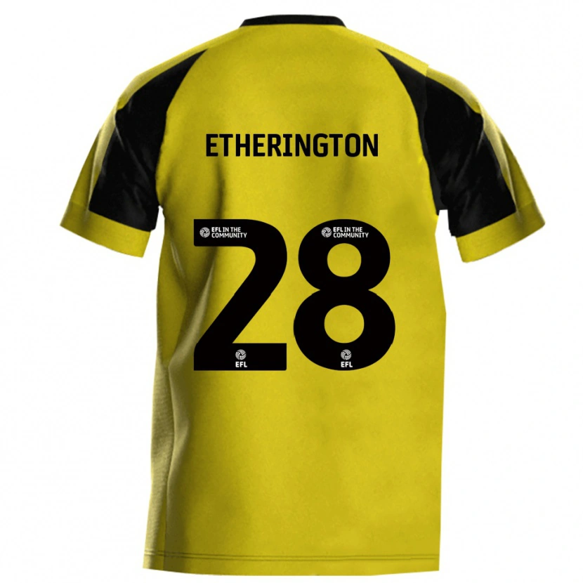 Danxen Women Marcus Etherington #28 Yellow Gray Home Jersey 2025/26 T-Shirt
