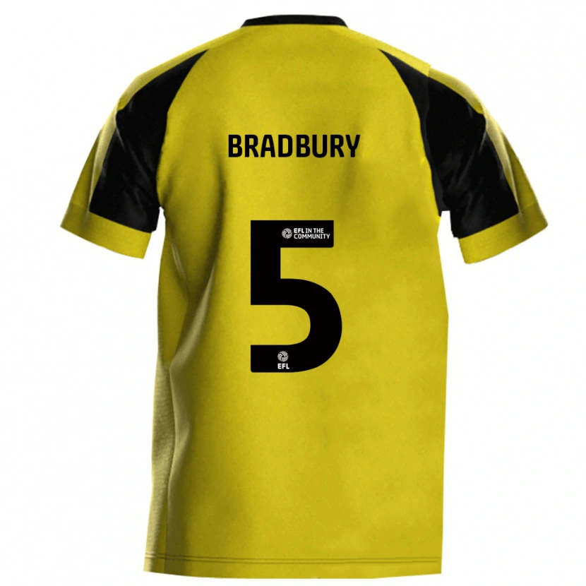 Danxen Women Tom Bradbury #5 Yellow Gray Home Jersey 2025/26 T-Shirt