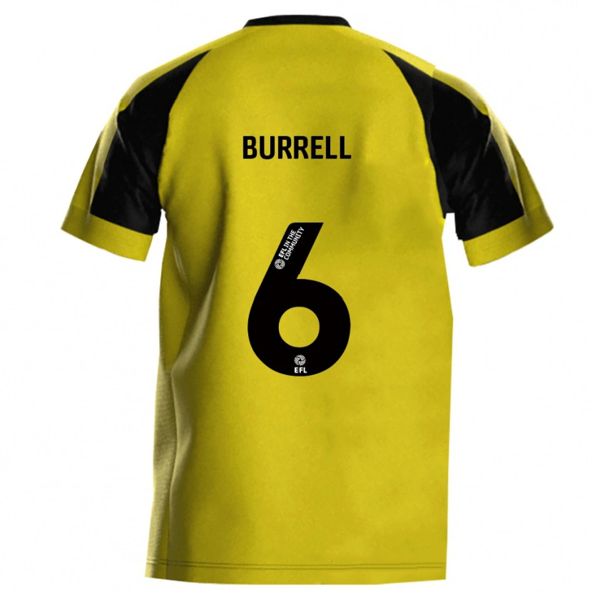 Danxen Women Warren Burrell #6 Yellow Gray Home Jersey 2025/26 T-Shirt