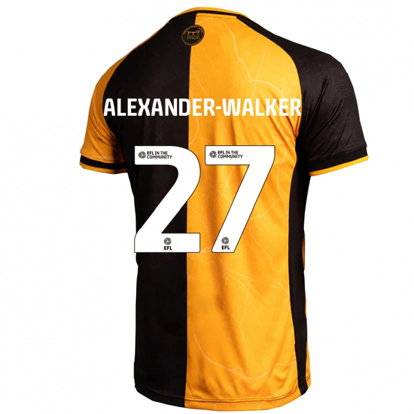 Danxen Women Moses Alexander-Walker #27 Yellow Black Home Jersey 2025/26 T-Shirt