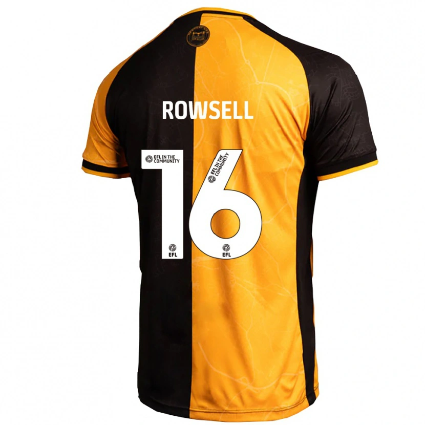 Danxen Women Declan Rowsell #16 Yellow Black Home Jersey 2025/26 T-Shirt