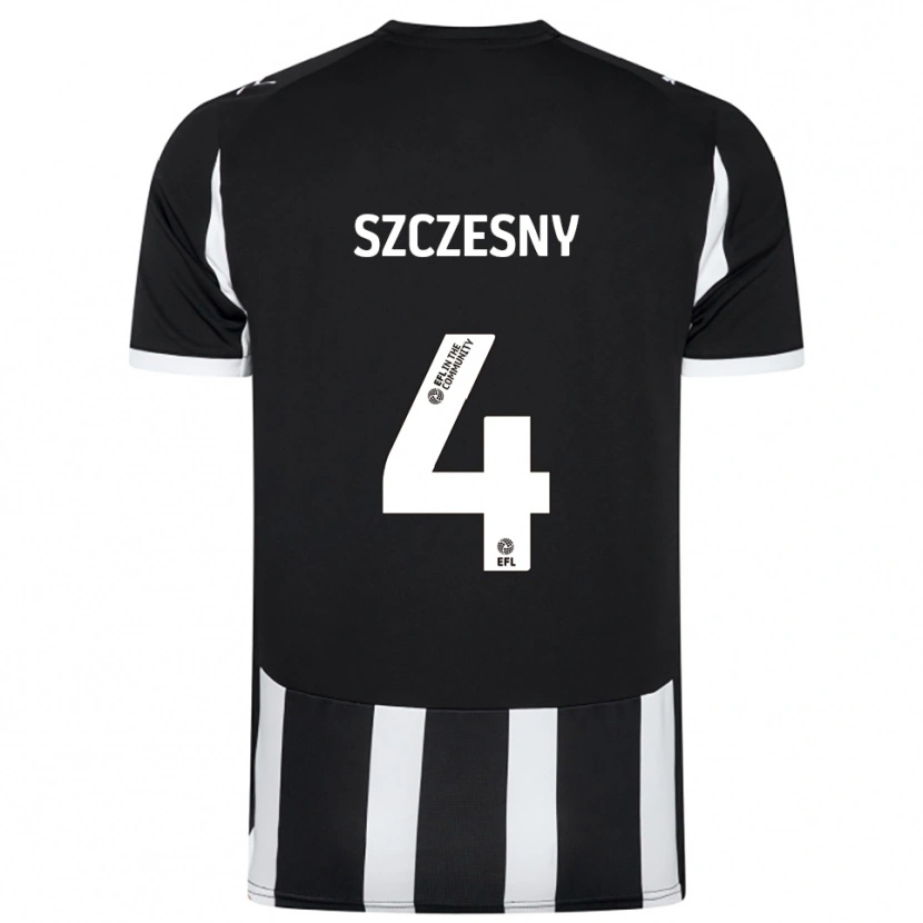Danxen Women Nikos Szczesny #4 Black White Home Jersey 2025/26 T-Shirt