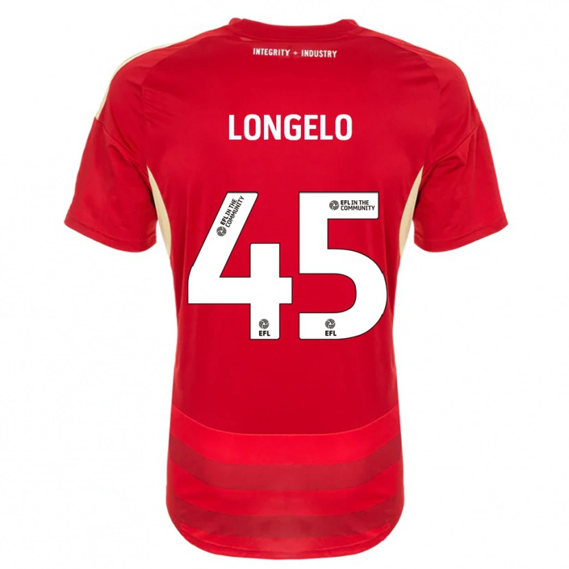 Danxen Women Rosaire Longelo #45 Red White Home Jersey 2025/26 T-Shirt
