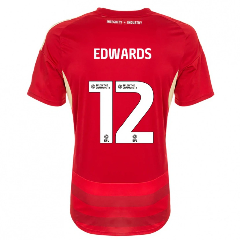 Danxen Women Tom Edwards #12 Red White Home Jersey 2025/26 T-Shirt