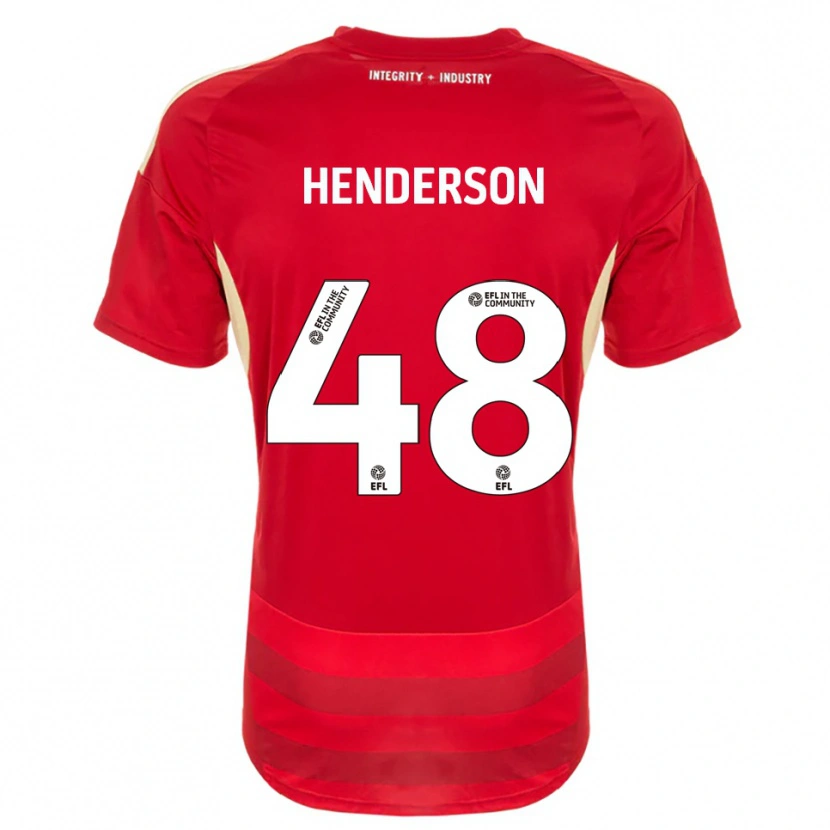 Danxen Women Alfie Henderson #48 Red White Home Jersey 2025/26 T-Shirt
