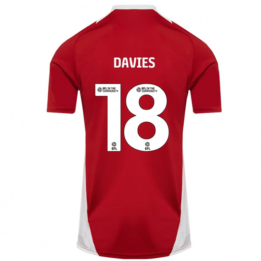 Danxen Women Libby Davies #18 Red White Gold Home Jersey 2025/26 T-Shirt