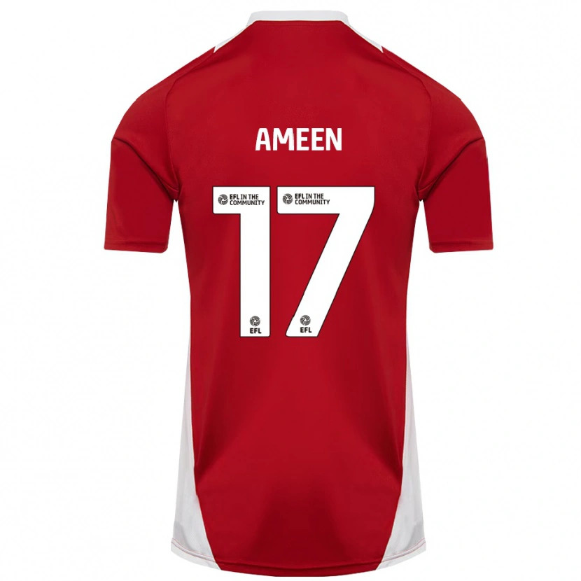Danxen Women Botan Ameen #17 Red White Gold Home Jersey 2025/26 T-Shirt