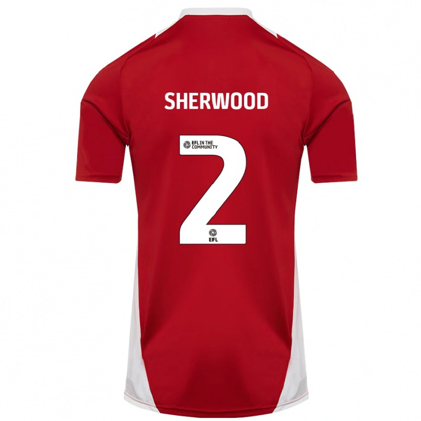 Danxen Women Katie Sherwood #2 Red White Gold Home Jersey 2025/26 T-Shirt
