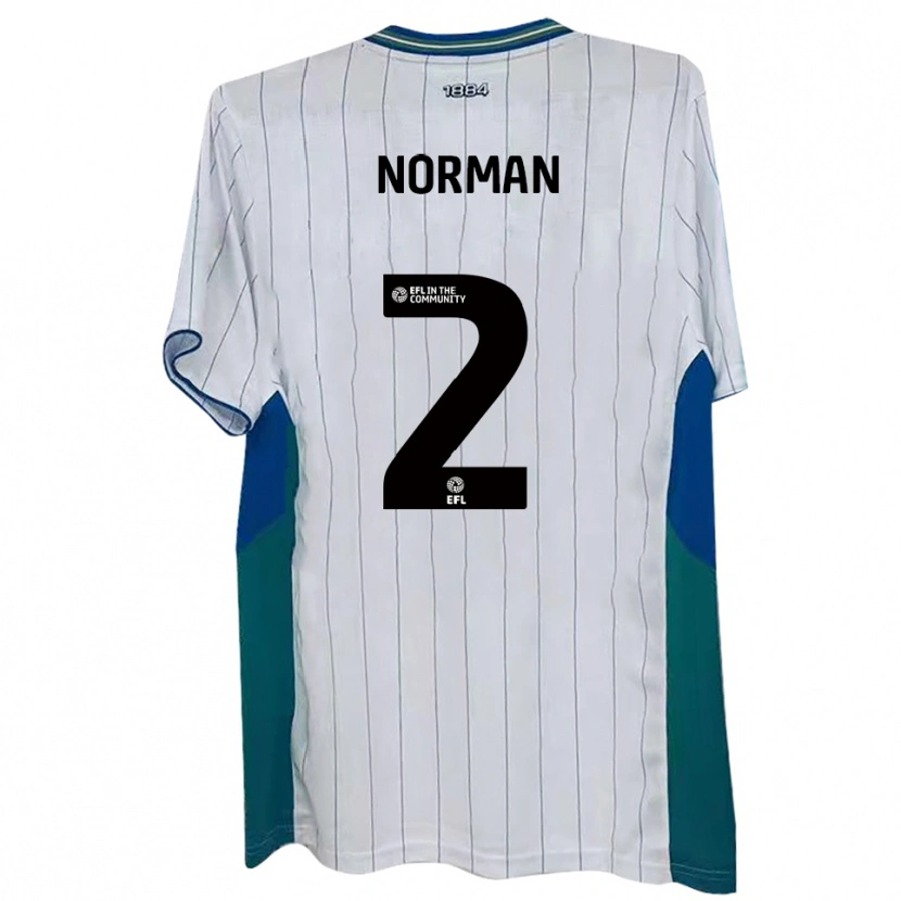 Danxen Women Cameron Norman #2 White Green Blue Home Jersey 2025/26 T-Shirt