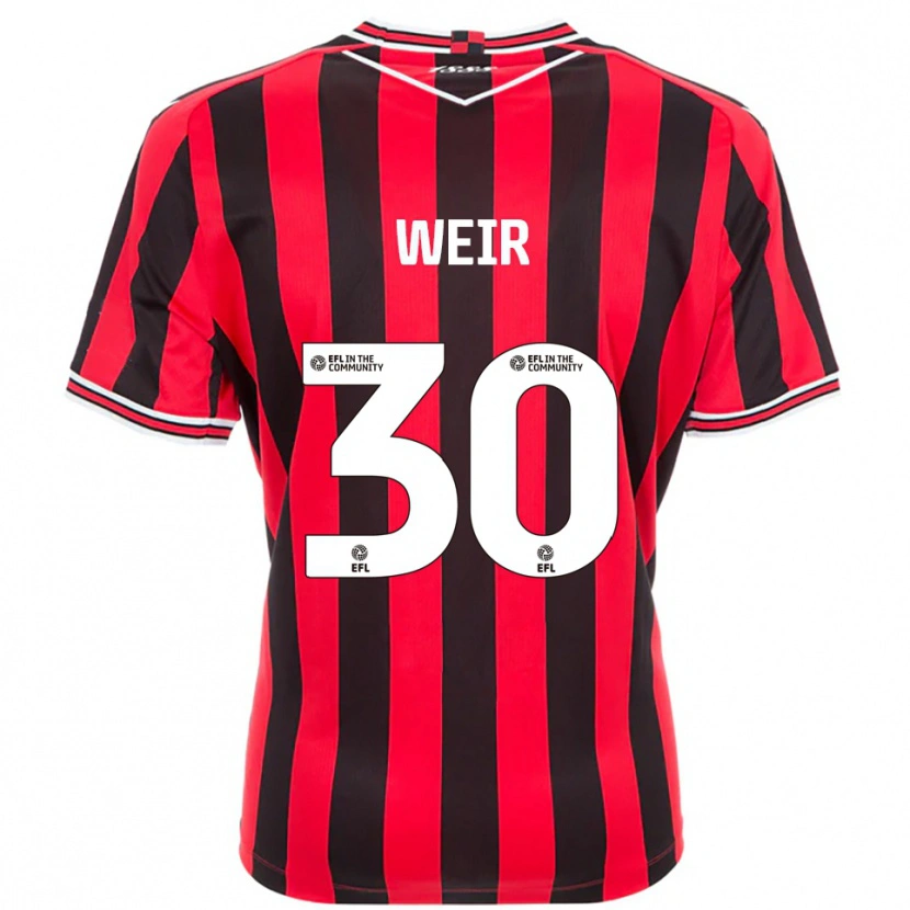 Danxen Women Evan Weir #30 Red Black Home Jersey 2025/26 T-Shirt