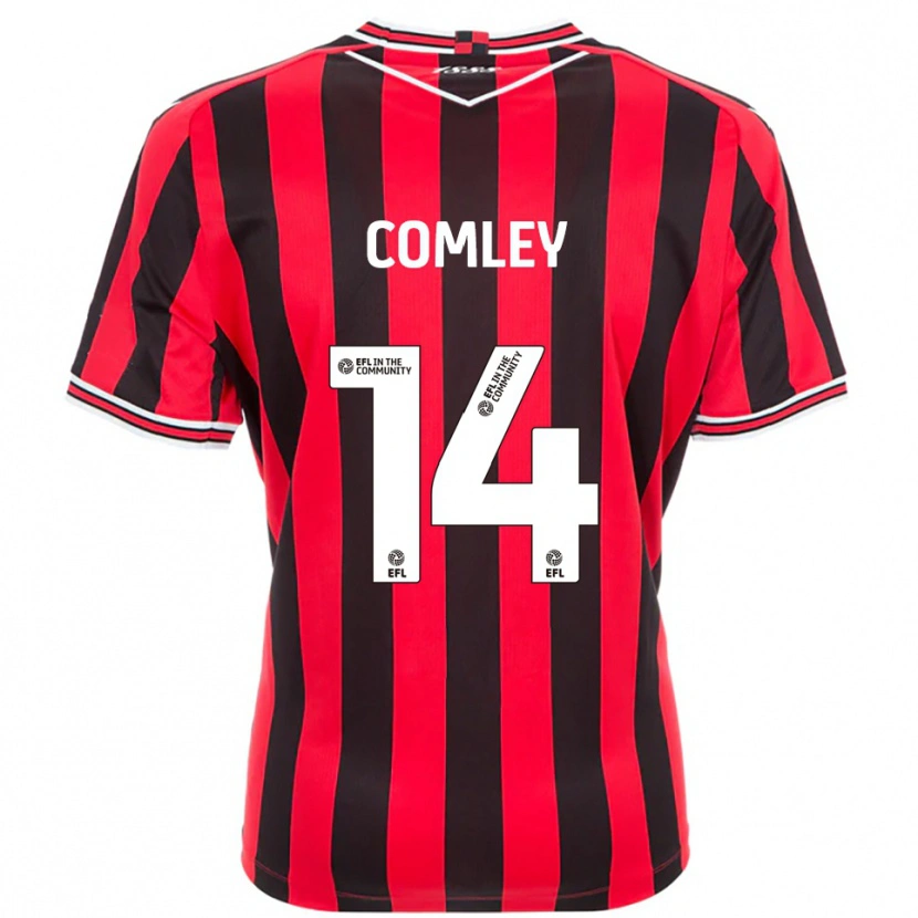 Danxen Women Brandon Comley #14 Red Black Home Jersey 2025/26 T-Shirt