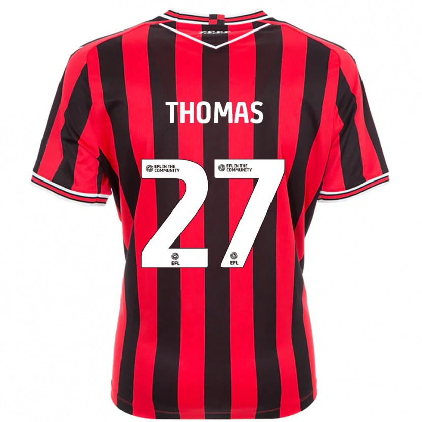Danxen Women Dylan Thomas #27 Red Black Home Jersey 2025/26 T-Shirt