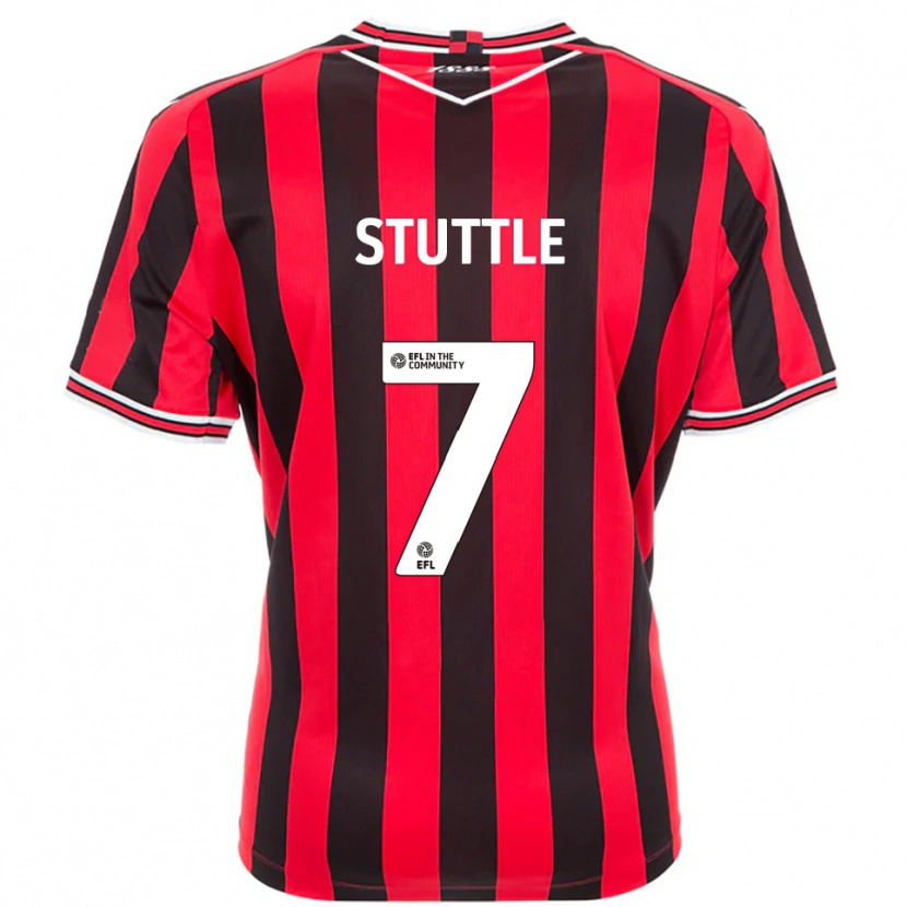 Danxen Women Jonny Stuttle #7 Red Black Home Jersey 2025/26 T-Shirt