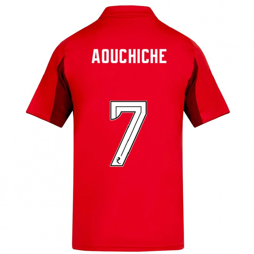 Danxen Women Adil Aouchiche #7 Red Burgundy Home Jersey 2025/26 T-Shirt