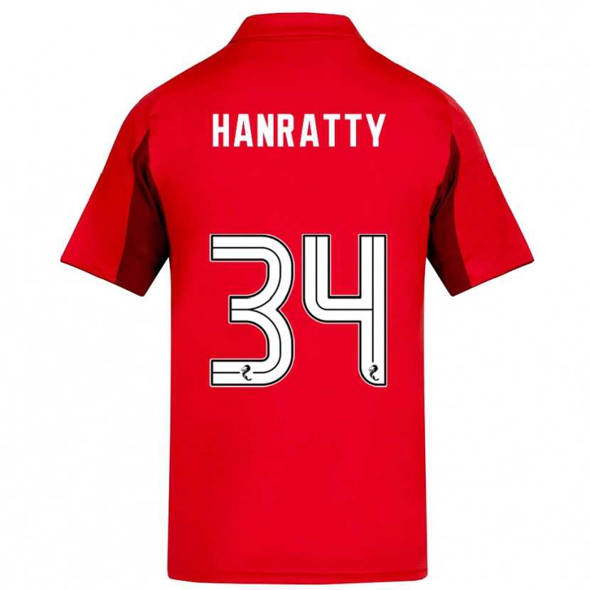 Danxen Women Kevin Hanratty #34 Red Burgundy Home Jersey 2025/26 T-Shirt