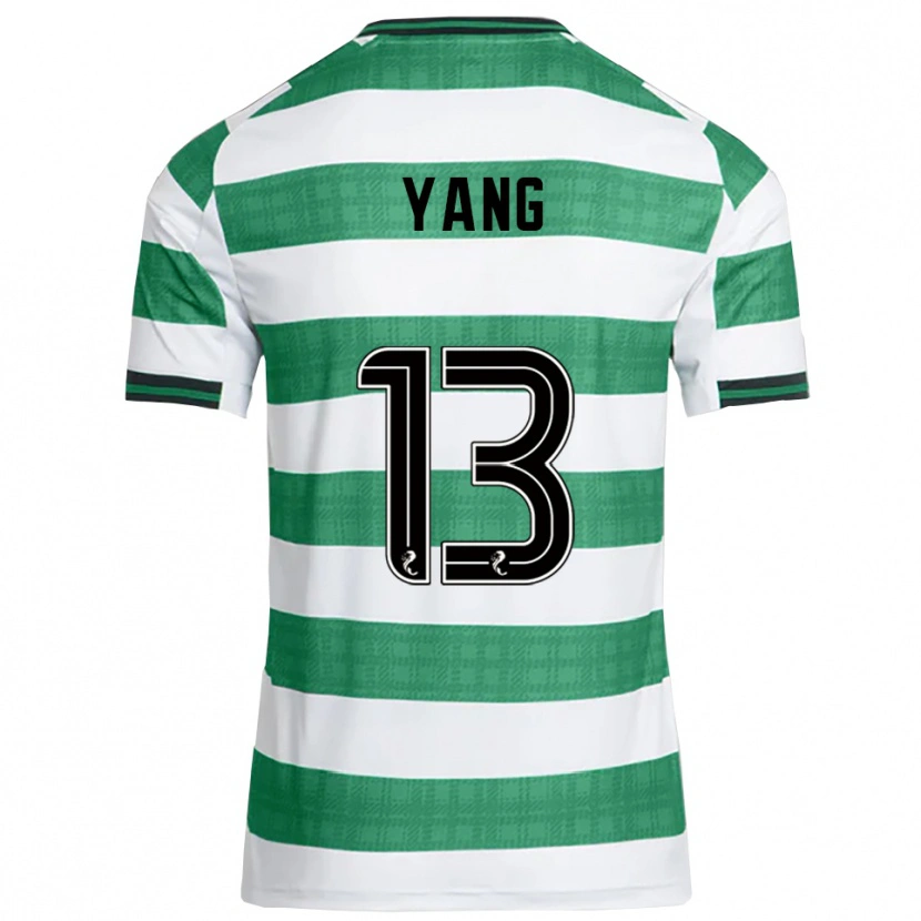 Danxen Women Hyun-Jun Yang #13 Green White Home Jersey 2025/26 T-Shirt