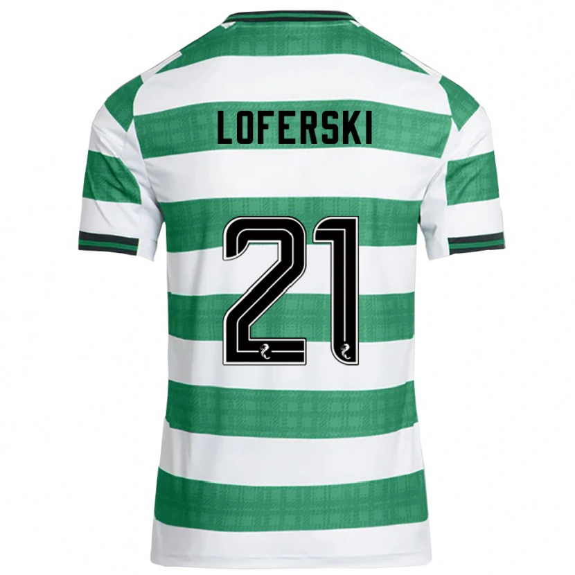 Danxen Women Kit Loferski #21 Green White Home Jersey 2025/26 T-Shirt