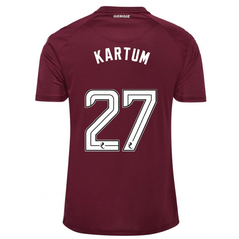 Danxen Women Sander Kartum #27 Burgundy White Home Jersey 2025/26 T-Shirt