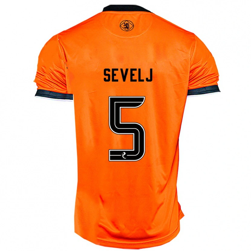 Danxen Women Vicko Sevelj #5 Orange Black Home Jersey 2025/26 T-Shirt