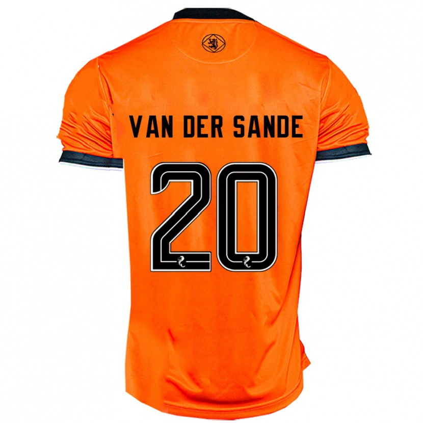 Danxen Women Jort Van Der Sande #20 Orange Black Home Jersey 2025/26 T-Shirt