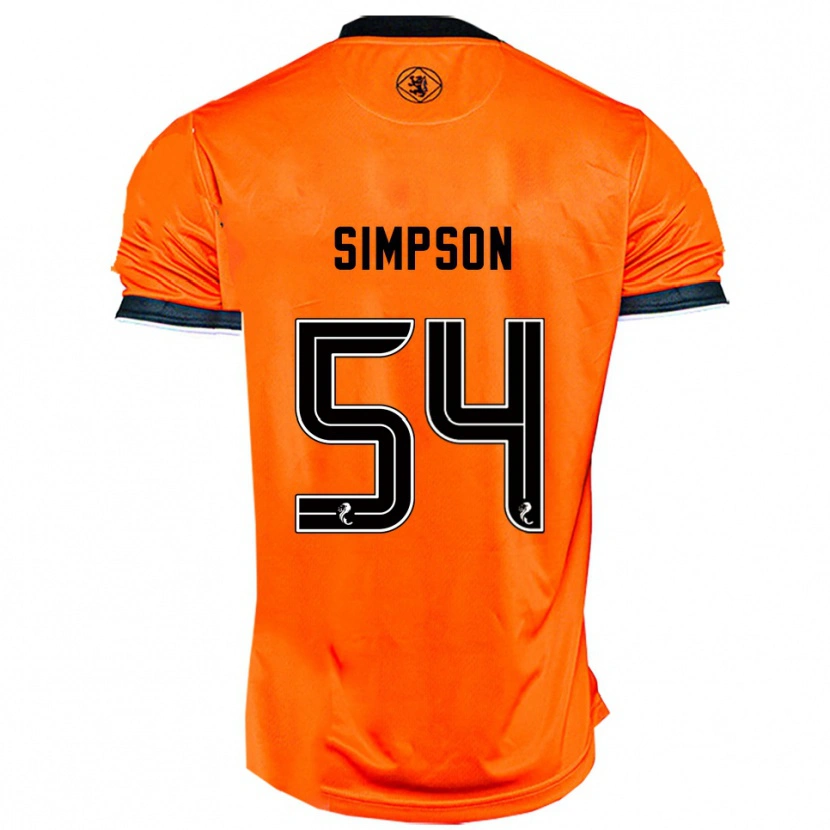 Danxen Women Finlay Simpson #54 Orange Black Home Jersey 2025/26 T-Shirt
