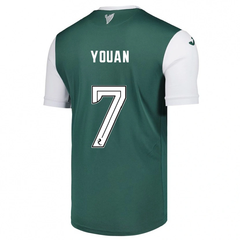 Danxen Women Élie Youan #7 Green White Home Jersey 2025/26 T-Shirt