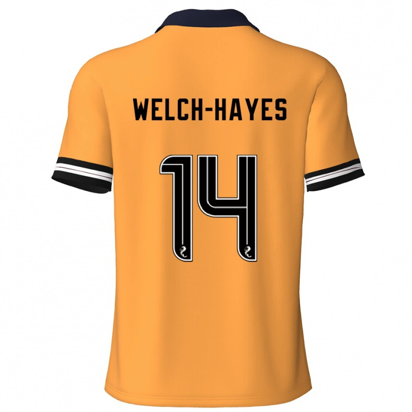 Danxen Women Miles Welch-Hayes #14 Yellow Black Home Jersey 2025/26 T-Shirt