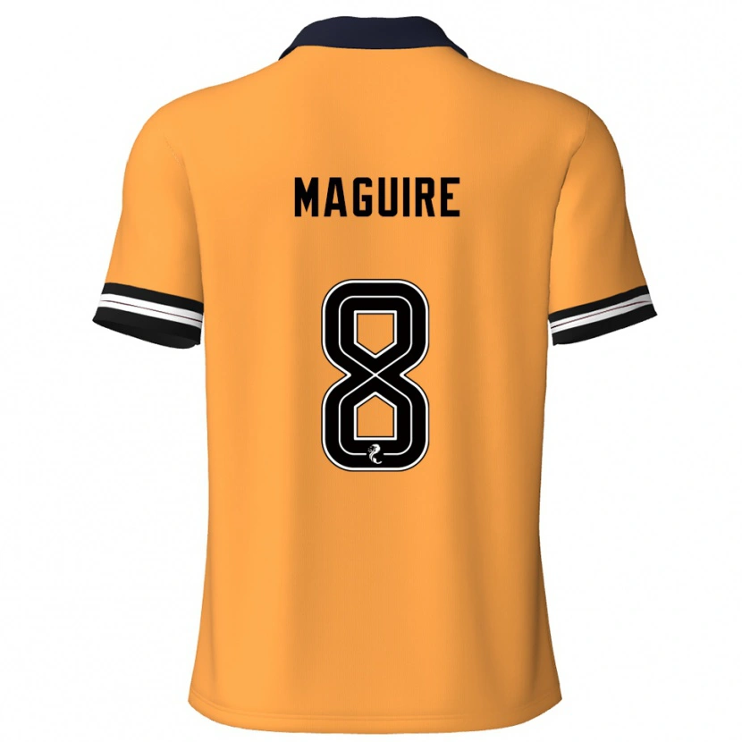 Danxen Women Ciaran Maguire #8 Yellow Black Home Jersey 2025/26 T-Shirt